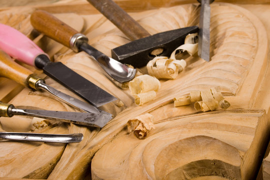 Tools of the woodcarver