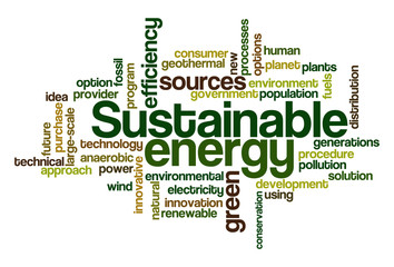 Sustainable energy - Word Cloud