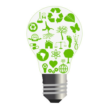Eco and Green Bulb