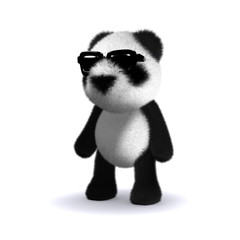 3d Panda wearing shades