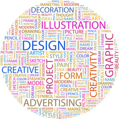 DESIGN. Illustration with different association terms.