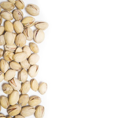 Pistachio nuts isolated on white