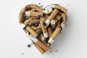 cigarette stubs
