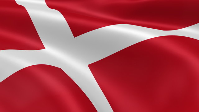 Danish flag in the wind. Part of a series.