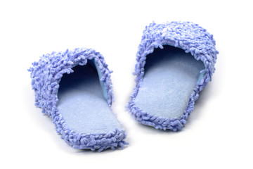 blue slippers