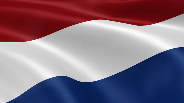 Dutch flag in the wind. Part of a series.