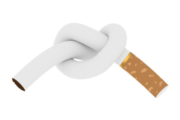 Cigarette tied to a knot