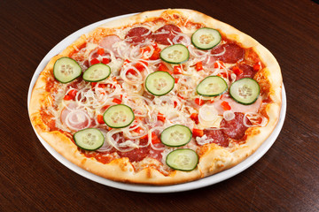 pizza on the table