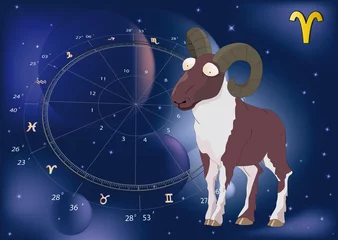 Möbelaufkleber astrological signs ram © liusa