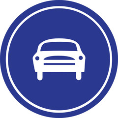 blue traffic sign