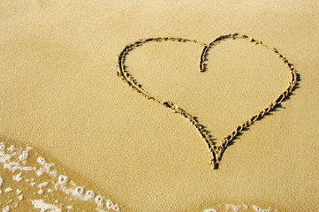 heart in the sand