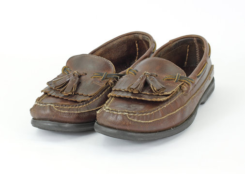 Old Leather Tassel Loafers