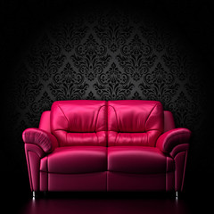 Glamour red sofa
