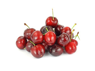 Obraz na płótnie Canvas Group of red cherries