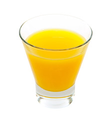 glass with orangejuice with hand made clipping path