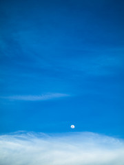 Fototapeta na wymiar Day Moon Blue Sky