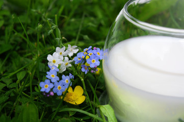 to have a drink of milk,verre de lait bio