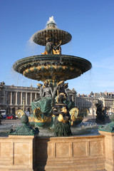 Fototapeta na wymiar Fountain Place de la Concorde, 1. dzielnica, Paris