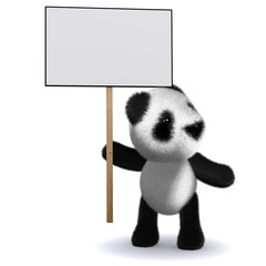 3d Placard panda © Steve Young