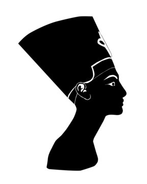 recommend clip art: Black silhouette of Nefertiti