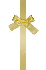 light yellow vertical ribbon with bow