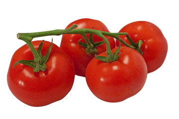 Tomatoes with hand made clipping path