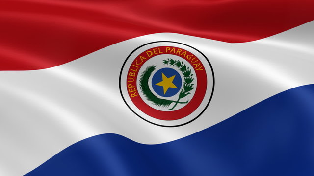 Paraguayan flag in the wind