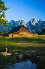 Mormon barn in the Tetons