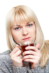 woman with tea mug