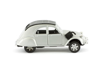 Classic silver toy car