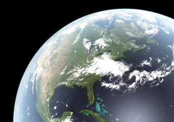 High Resolution rendering of planet Earth