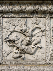 Ayutthaya temple wall reliefs nb. 9