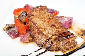 beef steak with vegetable