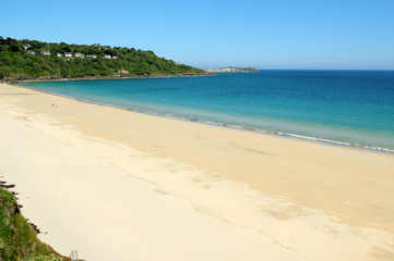 Fototapeta na wymiar Carbis bay beach in Cornwall UK.