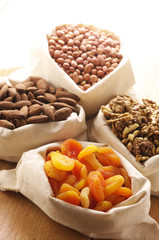 Nuts and dried apricots