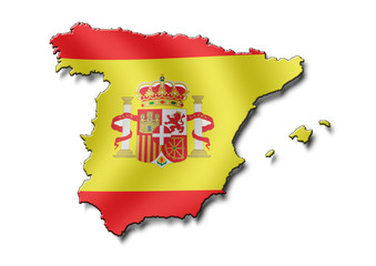 Fototapeta premium Cartina Spagna