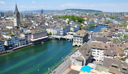 Obraz premium zurich...vue aérienne