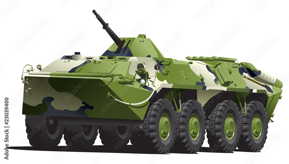 Wall mural armored troop-carrier.