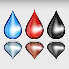 Set of color drops.