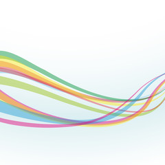 Abstract rainbow wave lines with a space for your text