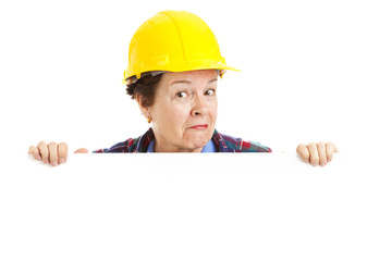 Female Construction Worker - Peekaboo