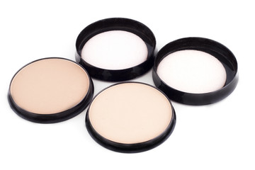 Makeup Compacts with Light Beige Powder