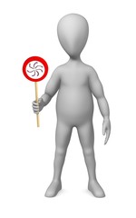 3d render of cartoon character with