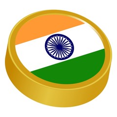 3d button in colors of India