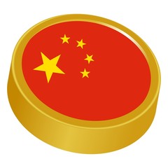 3d button in colors of China