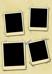 Photo Frames on aged paper