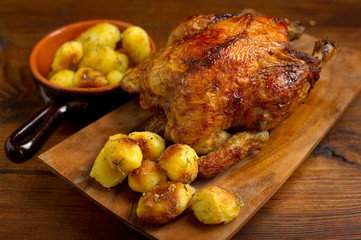chicken roasted with potatoes-pollo e patate al forno