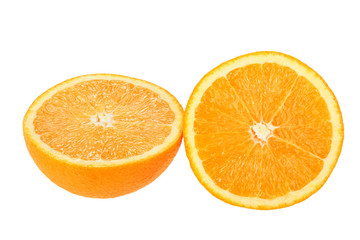 Two cross section of orange