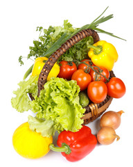 Still-life with fresh vegetables
