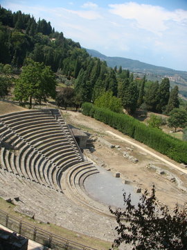 theatre romain de Fiesole en Italie